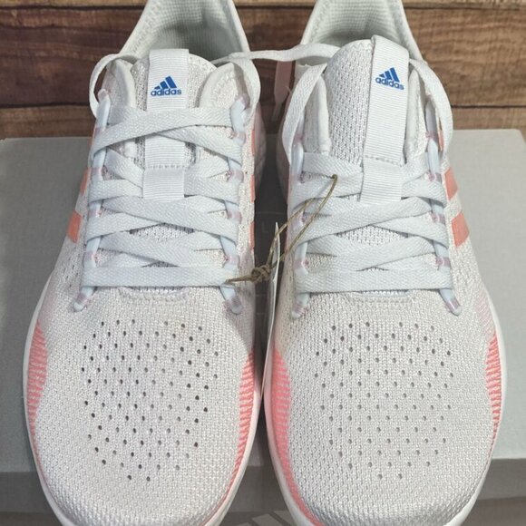 Adidas Women's M Fluidflow 2.0 Running Shoes White Pink Turbo NEW Sz 8.5 - Picture 4 of 11